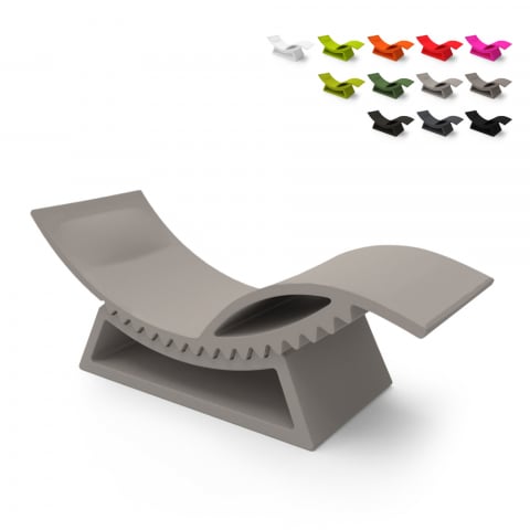 Chaise longue esterno lettino prendisole design moderno Tic Tac Slide Promozione