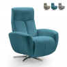 Poltrona relax moderna reclinabile design girevole poggiapiedi Marianna
