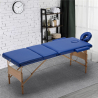 Lettino da massaggio in legno portatile pieghevole 3 zone 215cm Reiki Acquisto
