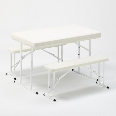 Set birreria pieghevole tavolo panche plastica 113x68x74 Picnic II Scelta