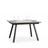 Tavolo da pranzo cucina allungabile 90x120-180cm design bianco Mirhi Offerta