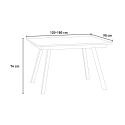 Tavolo da pranzo legno cucina allungabile 90x120-180cm design Mirhi Noix Sconti