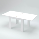 Tavolo da pranzo allungabile a libro 90x90-180cm legno bianco Jesi Liber Offerta