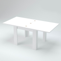Tavolo da pranzo tavolino allungabile a libro 90-180x90cm legno bianco Jesi Liber Offerta