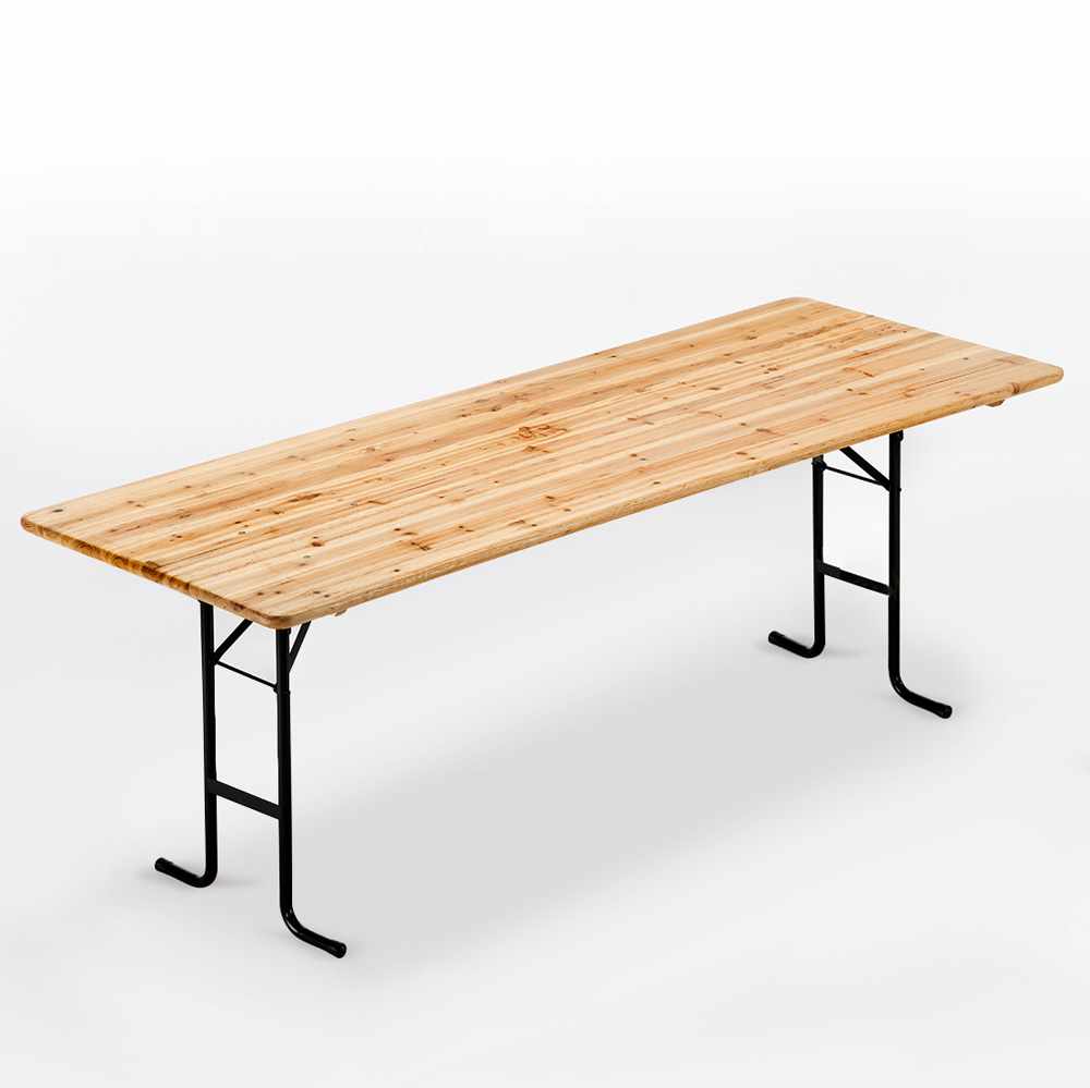 Stock 10 Tavoli in legno per set birreria 220x80 feste giardino