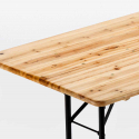 Stock 10 Tavoli in legno per set birreria 220x80 feste giardino Saldi