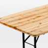 Stock 10 Tavoli in legno per set birreria 220x80 feste giardino Saldi