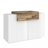 Credenza cucina moderna mobile soggiorno bianca legno Coro Bata Acero Offerta