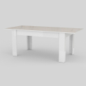 Tavolo da pranzo bianco allungabile 90x160-210 design moderno bianco Jesi Long Offerta