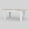 Tavolo da pranzo bianco allungabile 160-210x90cm design moderno bianco Jesi Long Offerta