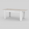 Tavolo da pranzo bianco allungabile 90x160-210 design moderno bianco Jesi Long Offerta