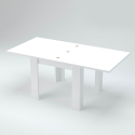 Tavolo da pranzo bianco tavolino allungabile a libro 90-180x90cm Jesi Liber Offerta
