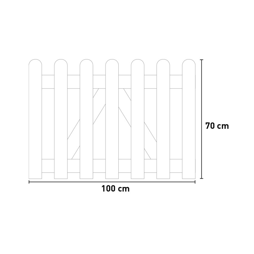 Mini recinzione giardino in legno 180x100cm staccionata orto animali