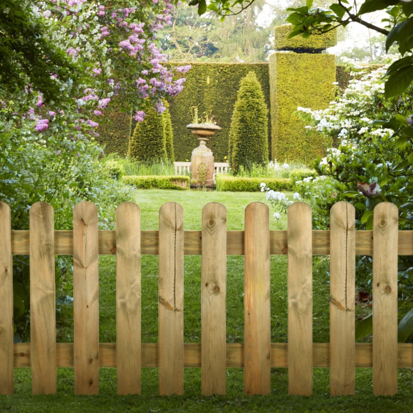 Pannello staccionata recinto in legno trattato per recinzione giardino LASA  - 100xH80 cm.