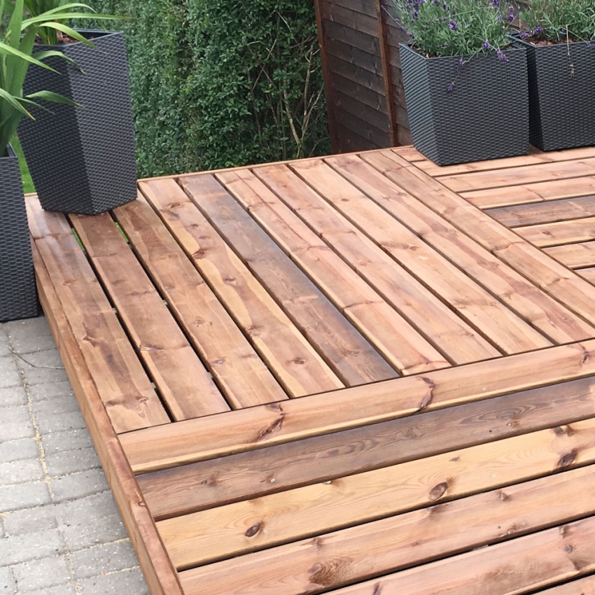 Wooden outdoor tiles 100x100cm garden terrace floor Kiwi