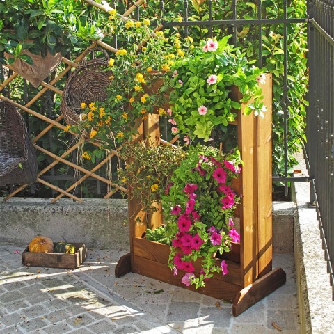 Ortolegno fioriera verticale piante balcone giardino 71x43x103cm Promozione