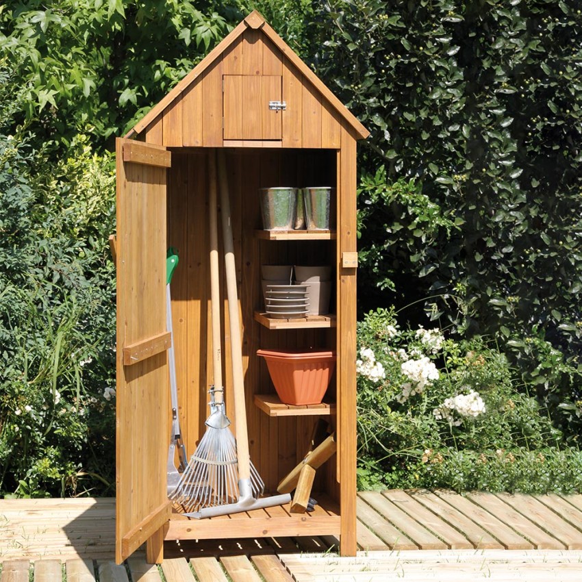 Mobili legno giardino contenitore armadio esterno Utile 3