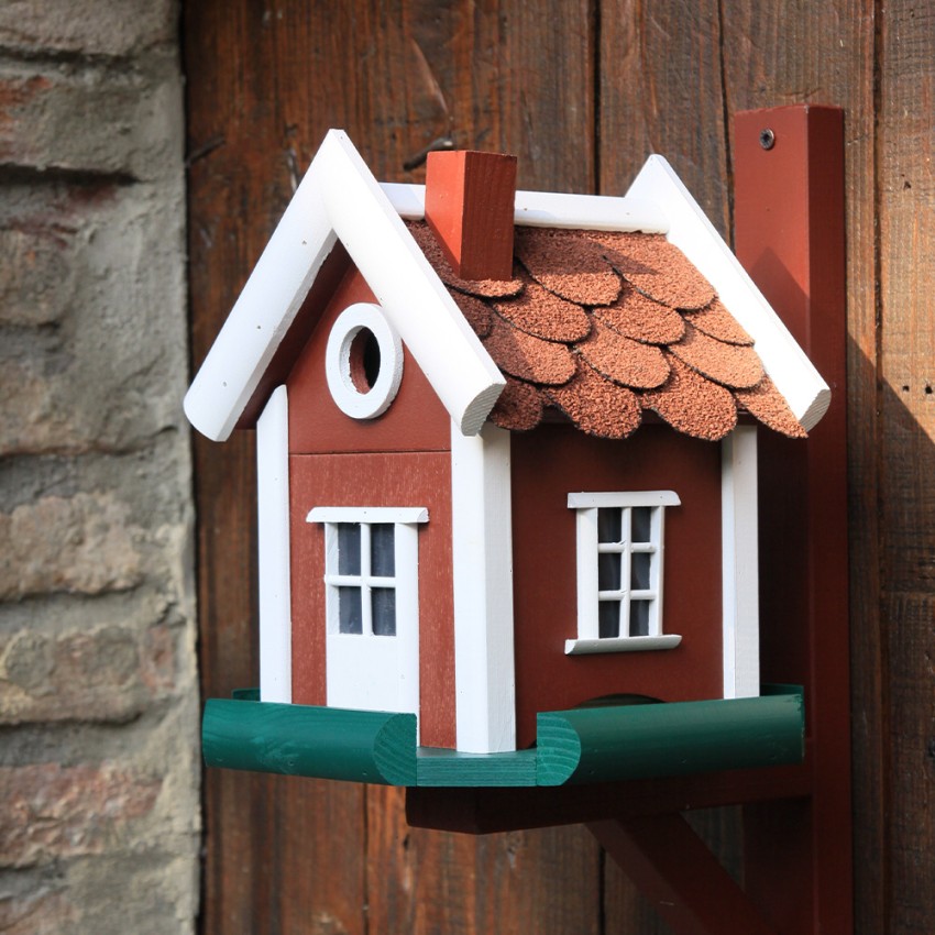 Outdoor birdhouse Party Red