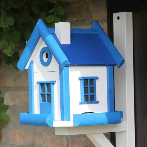 Nido per uccelli casetta per esterno giardino in legno Sweety Azzurro