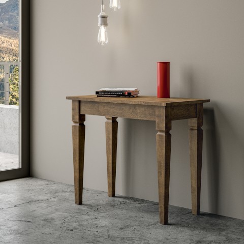 Consolle allungabile tavolo da pranzo 90x48-308cm legno Impero Noix