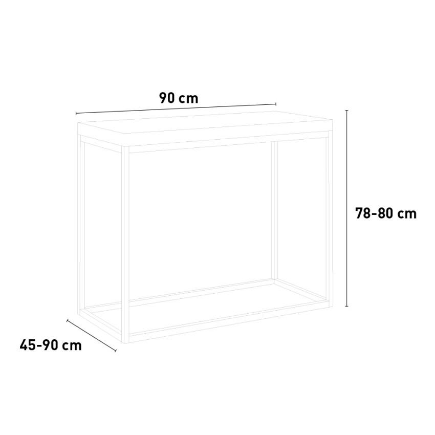 Diago Small Noix consolle ingresso tavolo allungabile noce 90x40-196cm