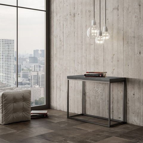 Consolle allungabile grigio tavolo 90x45-90cm Nordica Libra Concrete