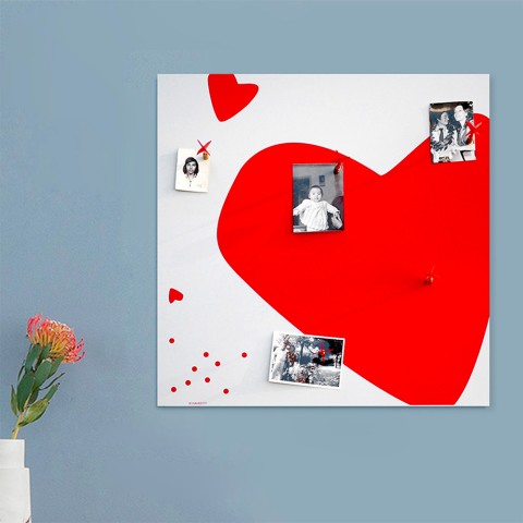 Lavagna magnetica da parete design cuore decorativa Heart