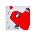 Lavagna magnetica da parete design cuore decorativa Heart Saldi