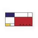 Portachiavi da parete moderno lavagna magnetica portaoggetti Mondrian Offerta