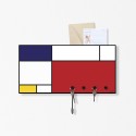Portachiavi da parete moderno lavagna magnetica portaoggetti Mondrian Saldi