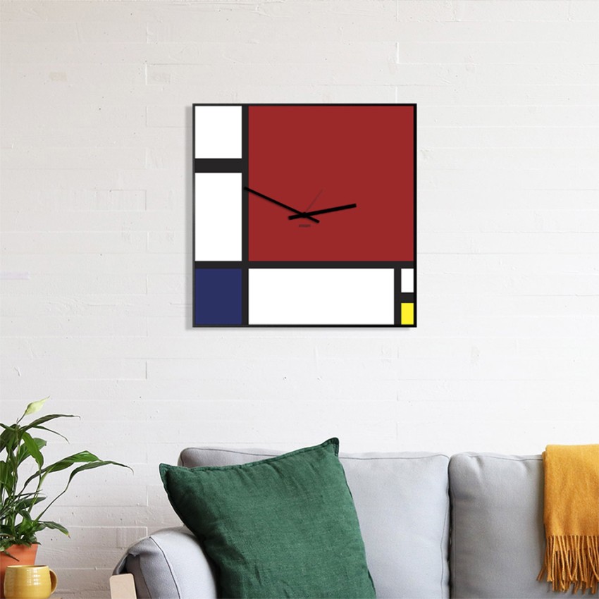Mondrian Orologio da parete design moderno lavagna magnetica