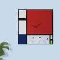 Orologio da parete design moderno lavagna magnetica Mondrian Sconti