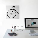 Orologio da parete moderno quadrato 50x50cm design bicicletta Bike On Vendita