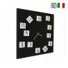 Orologio da parete quadrato 50x50cm design moderno numeri magnetici Changing Offerta