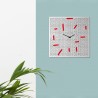 Orologio da parete moderno decorativo quadrato soggiorno Crossword Sconti