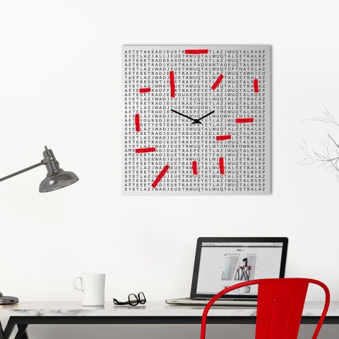 Orologio da parete moderno decorativo quadrato soggiorno Crossword