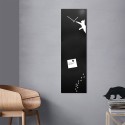 Orologio da parete verticale 30x100cm lavagnetta magnetica design moderno Cat Vendita