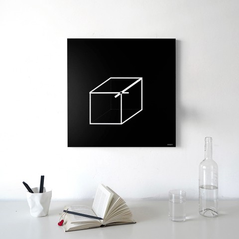 Orologio da parete quadrato 50x50cm design geometrico minimal Cube