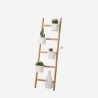 Portavasi a scaletta in legno 4 scalini design moderno minimale Stairway Vendita