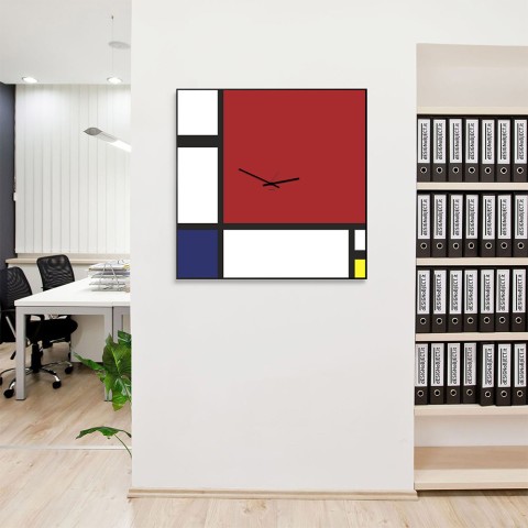Orologio da parete design moderno lavagna magnetica Mondrian Big