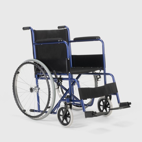 Sedia A Rotelle Pieghevole Ortopedica Disabili E Anziani Lily blu II scelta