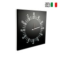 Orologio da parete quadrato design moderno minimal 50x50cm Only Hours Vendita