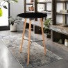Tavolino alto per sgabelli design wooden scandinavo 60x60 rotondo in legno Shrub Offerta