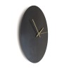 Orologio da parete nero oro design moderno minimal rotondo Black Moon Saldi