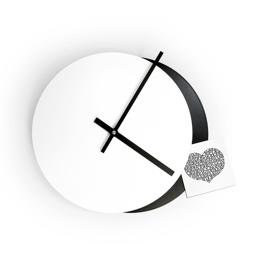 Orologio da parete bianco design minimal rotondo - 3C74