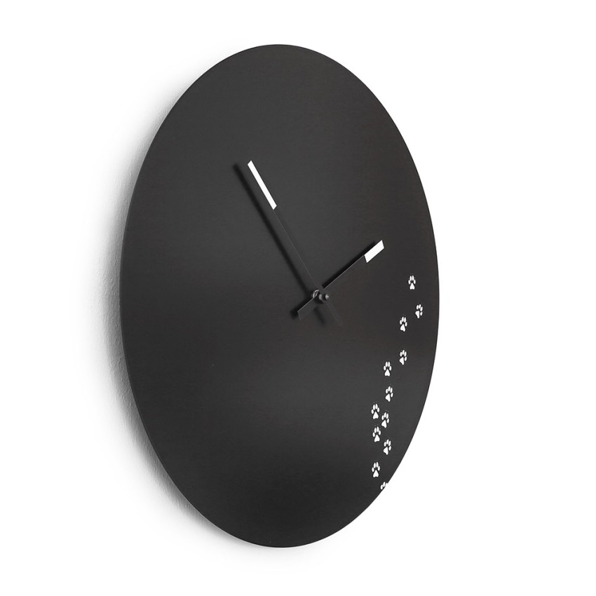 Eclissi orologio da parete design moderno minimal rotondo bianco nero