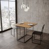Consolle allungabile tavolo moderno 90x45-90cm legno Nordica Libra Oak Saldi