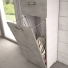 Mobile portabiancheria colonna bagno lavanderia salvaspazio grigio