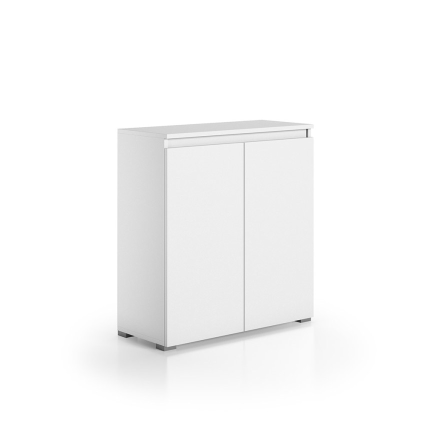 Credenza mobile multiuso soggiorno cucina ingresso 3 ripiani bianco