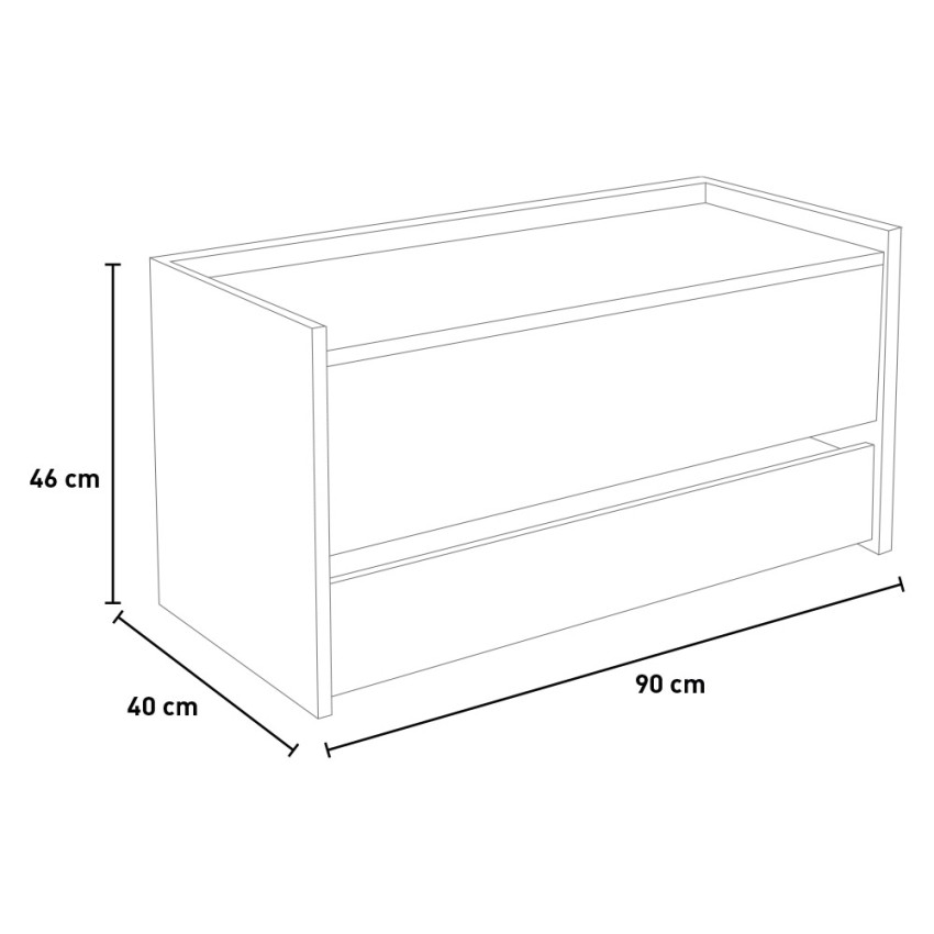 Baule contenitore cassapanca da interno cassetto scorrevole moderno